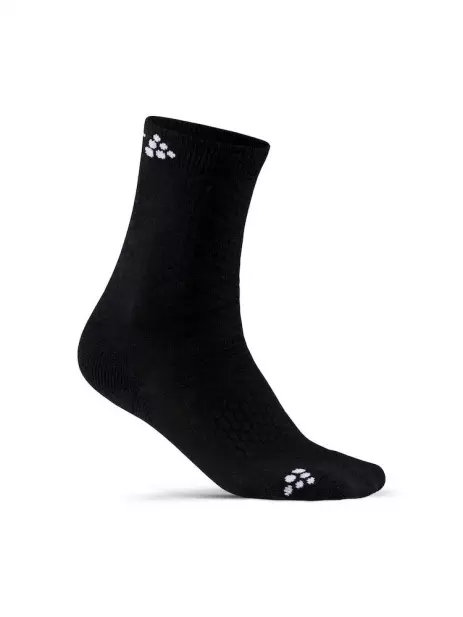 WARM MID 2-PAC SOCK JR - Noir