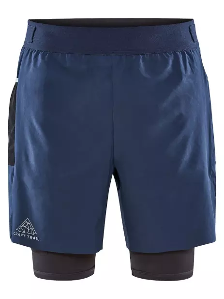 PRO TRAIL 2IN1 SHORTS M - Blau