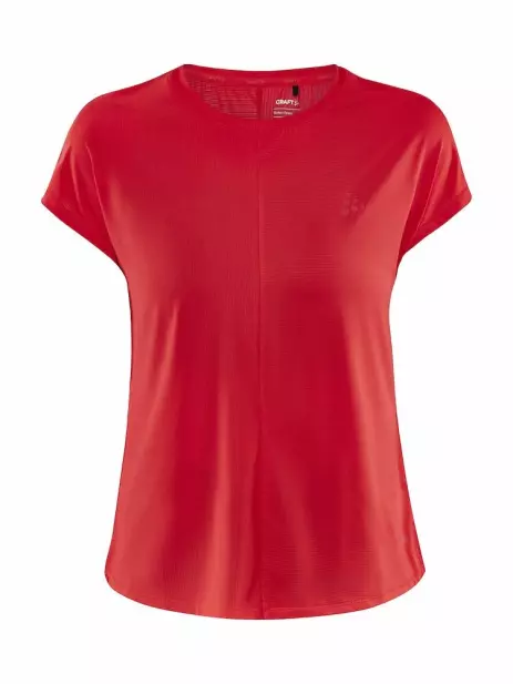 CORE CHARGE RIB TEE W - Rouge